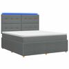 vidaXL Letto Box Spring LED con Materasso Grigio Scuro 140 x 190 cm