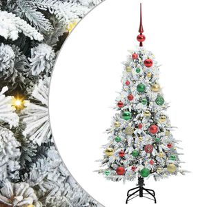 vidaXL Albero di Natale Artificiale con Rami Pieghevoli Bianco 120 cm