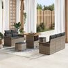 vidaXL Set Divano da Giardino con cuscino con cuscino 8 pcs Grigio