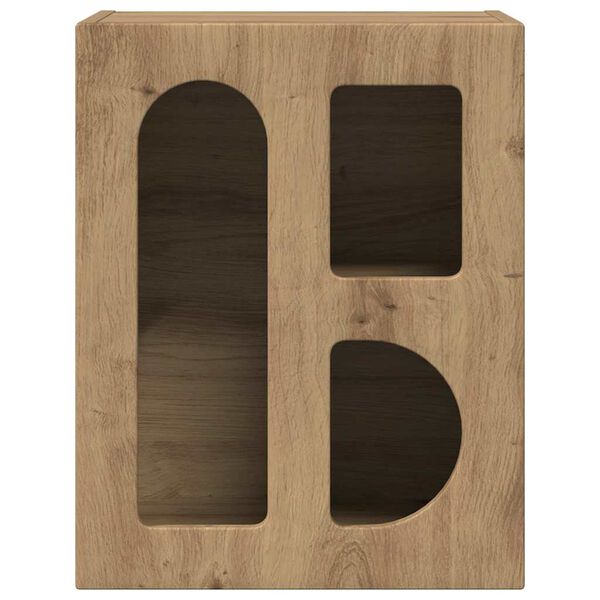 vidaXL Comodino Rovere artigianale 40 x 35 x 50 cm Legno multistrato