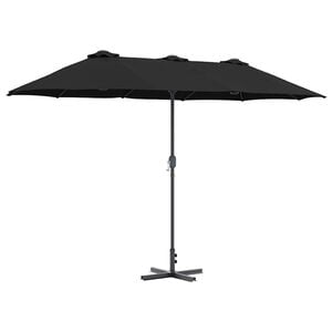 vidaXL Ombrello da giardino 370 x 197 x 239 cm Poliestere e Alluminio