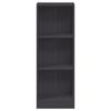 vidaXL Libreria a 3 Ripiani Grigia 40x24x109 cm in Legno Multistrato