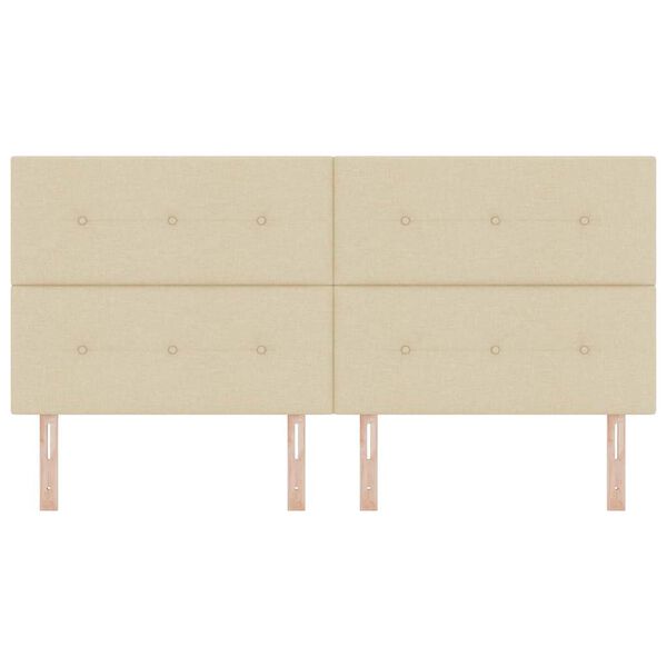 vidaXL Testiera regolabile in altezza Crema 200 cm Tessuto