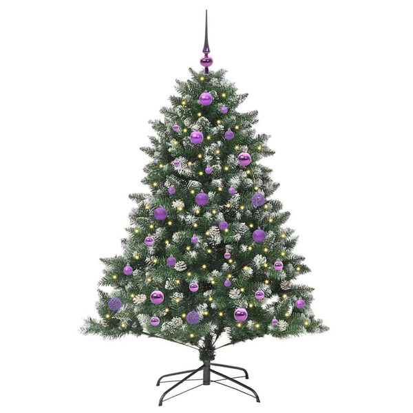 vidaXL Albero di Natale artificiale con 150 LED Verde 150 cm