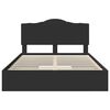vidaXL Letto con Contenitore Nero 150 x 200 cm Legno multistrato