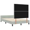 vidaXL Letto a molle con testiera Grigio chiaro 120 x 200 cm Velluto