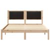 vidaXL Letto con Testiera Rivestita Nero 135 x 190 cm Pino massello