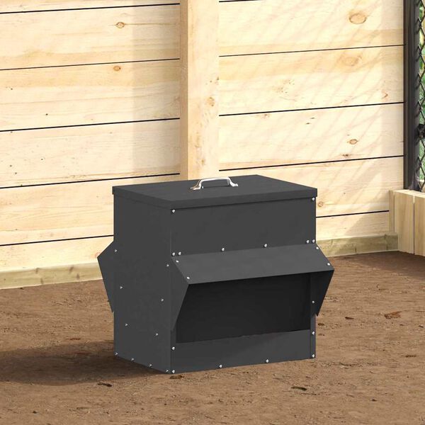 vidaXL Feeder per pollo Nero 40,5 x 45 x 41 cm