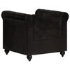 vidaXL Poltrona Chesterfield Nera in Vera Pelle