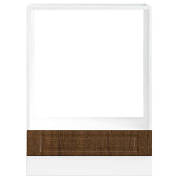 vidaXL Armadio per Forno Porto Rovere Marrone in Legno Multistrato