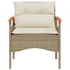 vidaXL Set Divano da Giardino 3 pz con Cuscini Beige in Polyrattan