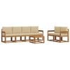 vidaXL Set di divani da esterno con cuscino 7 pcs Naturale e Beige