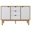 vidaXL Credenza OTTA Marrone e Bianco 113,5x43x73 cm in Legno di Pino