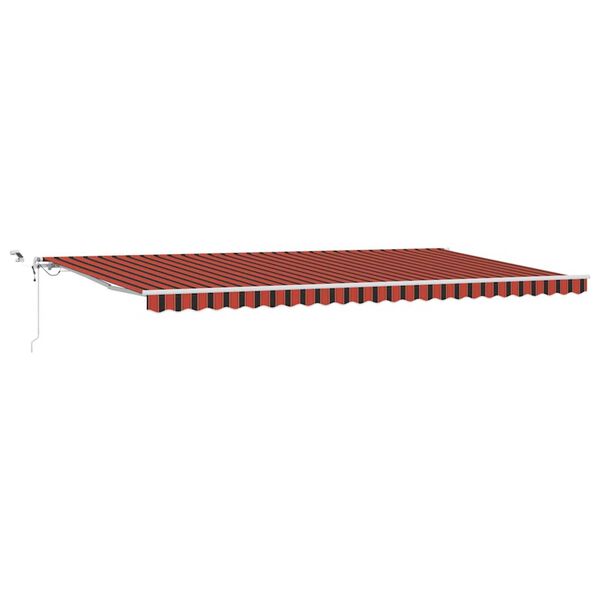 vidaXL Tenda Automatica Sensore Vento e LED 600x300 cm Arancio Marrone