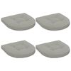 vidaXL Cuscini per Sedia in 4 Pezzi 4 pz 100% Poliestere Grigio