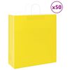 vidaXL Sacchetti di Carta 50 pz con Manici Gialli 45x17x48 cm