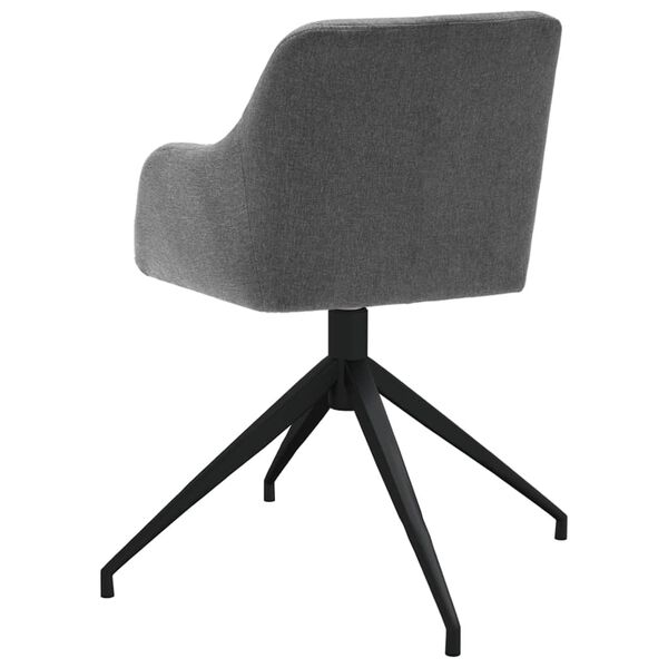 vidaXL Sedie da Pranzo Girevoli 4 pz Grigio Chiaro in Tessuto