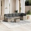 vidaXL Set Divano da Giardino 8pz con Cuscini Grigio Chiaro Polyrattan