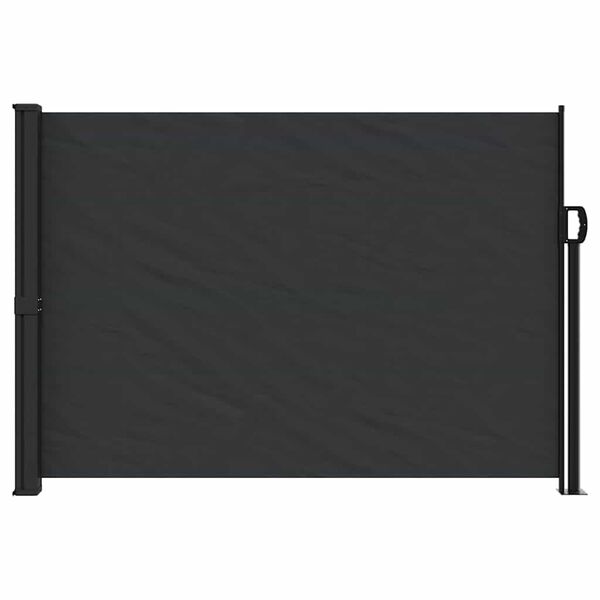 vidaXL Tenda da Sole Laterale Retrattile Nera 140x600 cm