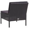 vidaXL Set Divani da Giardino 6 pz con Cuscini in Polyrattan Nero
