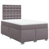 vidaXL Giroletto a Molle con Materasso Grigio 120x190 cm in Similpelle