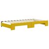 vidaXL Divano Letto Estraibile con Cassetti Giallo 100x200cm Velluto