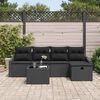vidaXL Set di divani con cuscino 6 pcs polyrattan