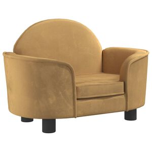 vidaXL Lettino per Cani Marrone 66x40x45 cm in Velluto