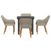 vidaXL Set da Pranzo per Giardino 5 pcs Grigio chiaro polyrattan
