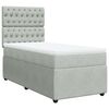 vidaXL Giroletto a Molle con Materasso Grigio Chiaro 90x190 cm Velluto