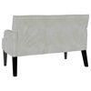 vidaXL Panca Chesterfield Grigio chiaro 112 x 65.5 x 75 cm Velluto