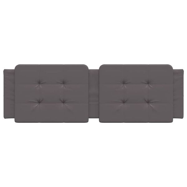 vidaXL Cuscino Testiera Zadar Grigio 160 cm in Similpelle