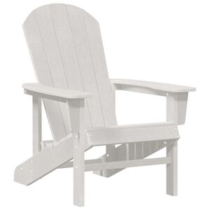 vidaXL Sedia Adirondack Bianco HDPE