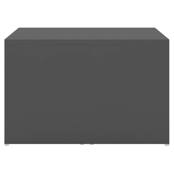 vidaXL Set Tavolini Incastro Grigio 3pz 60x60x38 cm Legno Multistrato
