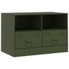 vidaXL Mobile TV Verde Oliva 67x39x44 cm in Acciaio