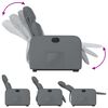 vidaXL Poltrona Alzapersona Reclinabile Grigio in Similpelle