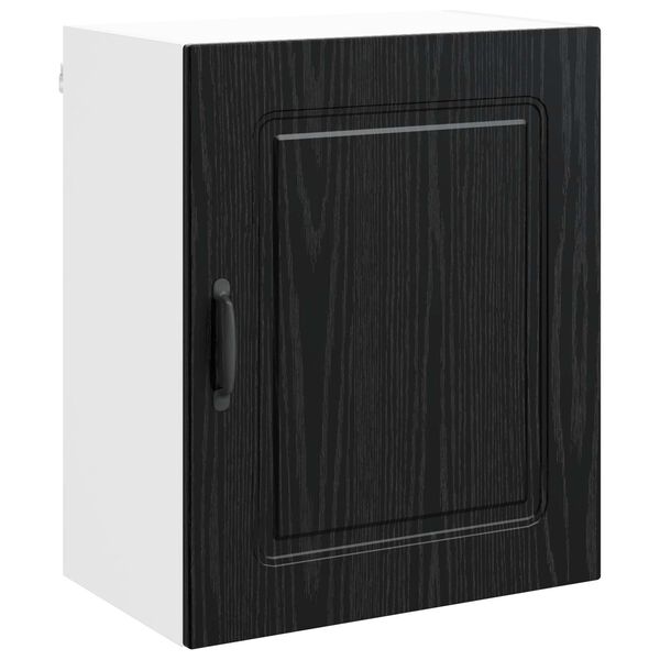 vidaXL Mobile da cucina con porta Kalmar Rovere Nero 50 x 31 x 60 cm