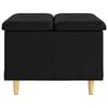 vidaXL Sgabello Button Nero 60 x 60 x 45 cm Pelle sintetica