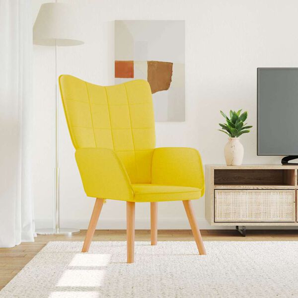 vidaXL Sedia Relax Giallo Senape in Tessuto