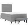 vidaXL Letto a molle con materasso Grigio chiaro 120 x 190 cm Tessuto