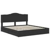 vidaXL Letto con Contenitore Nero 200 x 200 cm Legno multistrato