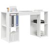 vidaXL Scrivania con Storage con lo scaffale Bianco 130 x 50.5 x 75 cm