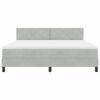 vidaXL Letto a molle con materasso Grigio chiaro 180 x 200 cm Velluto