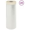 vidaXL Telo per Polvere con Nastro Adesivo 12 pz Trasparente HDPE
