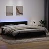 vidaXL Letto a Molle con Materasso e LED Nero 180x210 cm in Velluto