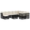 vidaXL Set Divano da Giardino 11 pz Nero polyrattan