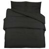 vidaXL Set Copripiumino Nero 155x220 cm in Cotone