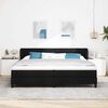 vidaXL Letto a molle con materasso Nero 200 x 200 cm Tessuto