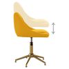vidaXL Sedie da Pranzo Girevoli 4 pz Giallo Senape in Velluto