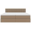 vidaXL Letto con Contenitore Cappuccino 180 x 200 cm Pelle Sintetica